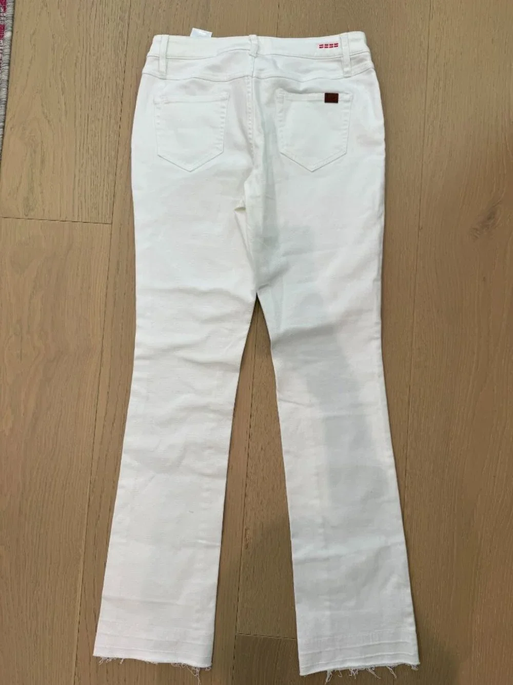 Peace Love World White Released Hem Straight Leg Jeans Distressed Size 4